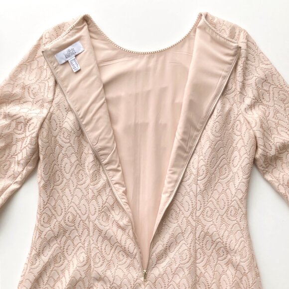 Badgley Mischka BELLE Lace Dress with Enmeshed Chain Detail - Picture 6 of 11